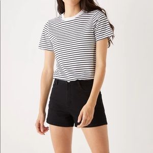 NWT Frank & Oak // The Stevie High Rise Jean Short in Black